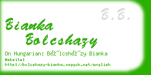 bianka bolcshazy business card